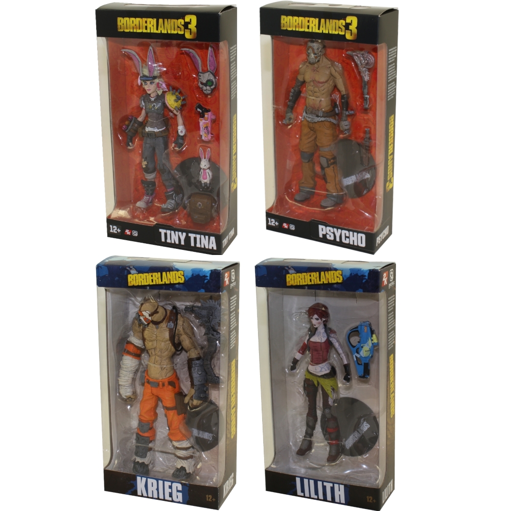 McFarlane Toys Action Figures - Borderlands S3 - SET OF 4 (Krieg, Lilith, Tiny Tina +1)