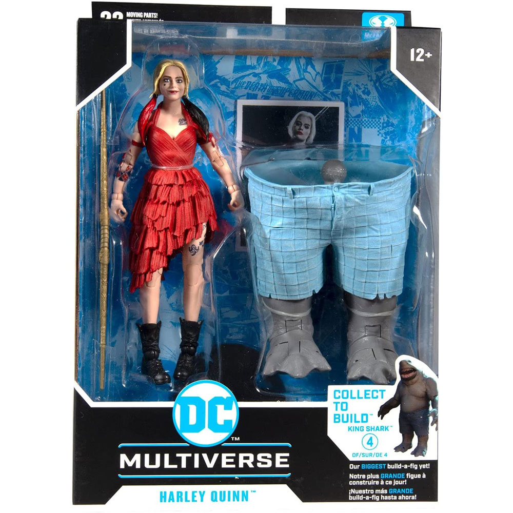 McFarlane Toys DC Multiverse Build-A King Shark Figure - The Suicide Squad - HARLEY QUINN (7 inch)