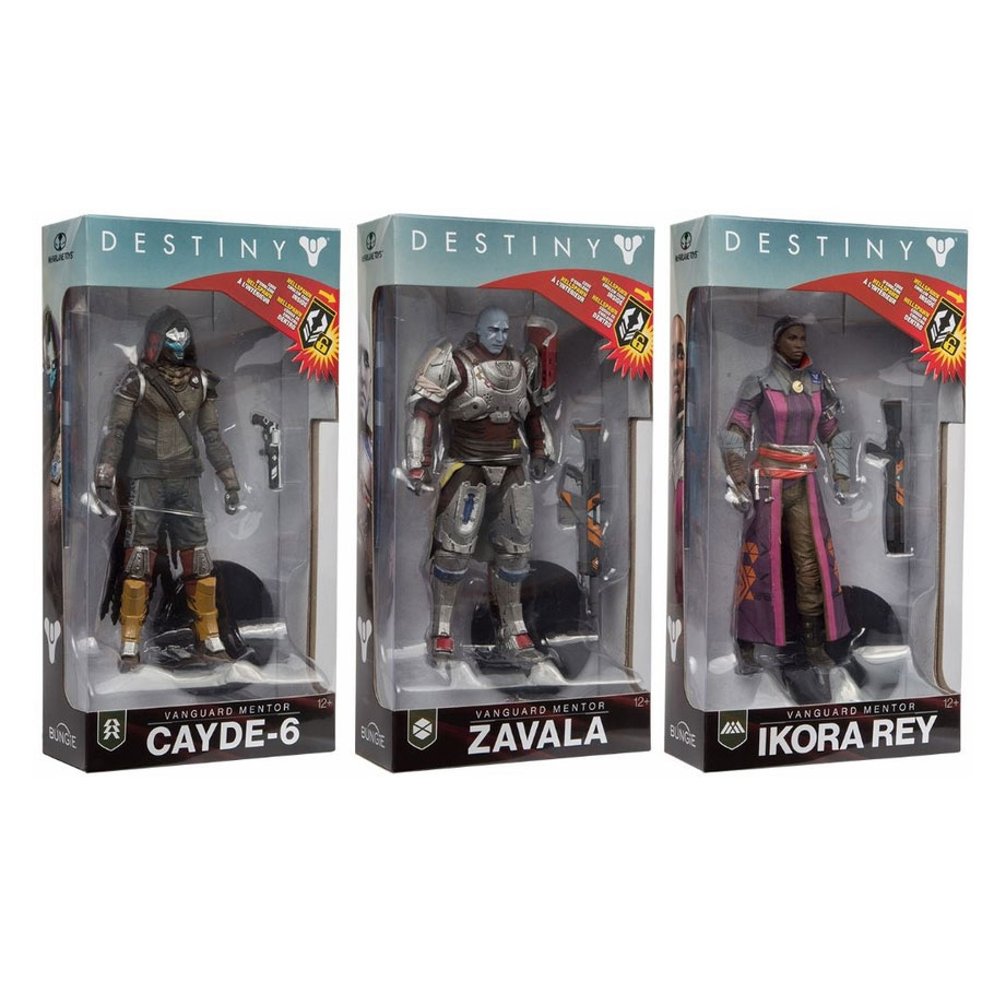 McFarlane Toys Action Figures - Destiny 2 - SET OF 3 (Cayde-6, Zavala & Ikora)