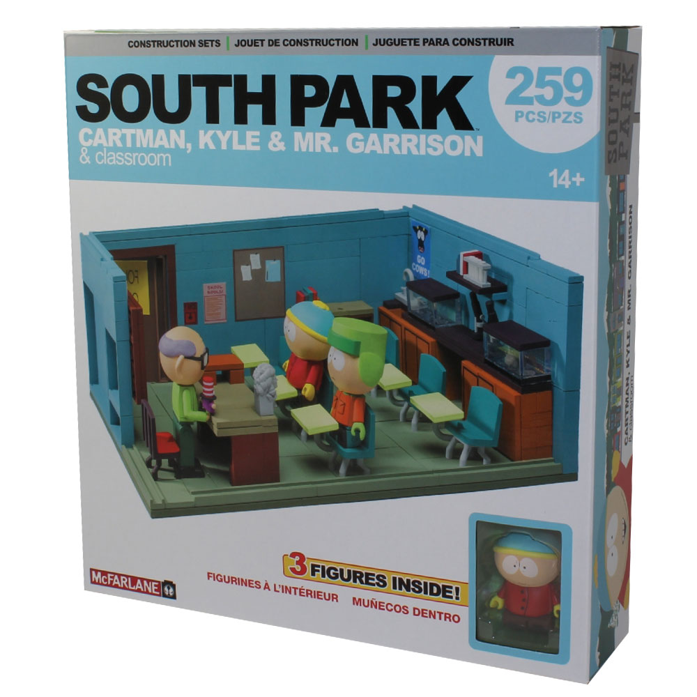 McFarlane Toys Building Large Sets - South Park - CLASSROOM (Mr. Garrison, Kyle & Cartman)