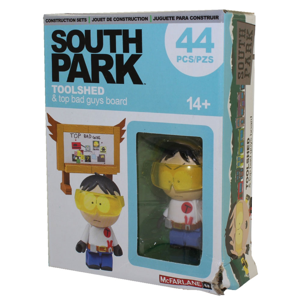 McFarlane Toys Building Micro Sets - South Park - TOP BAD GUYS BOARD (Stan) *Non-mint - Damaged Box*
