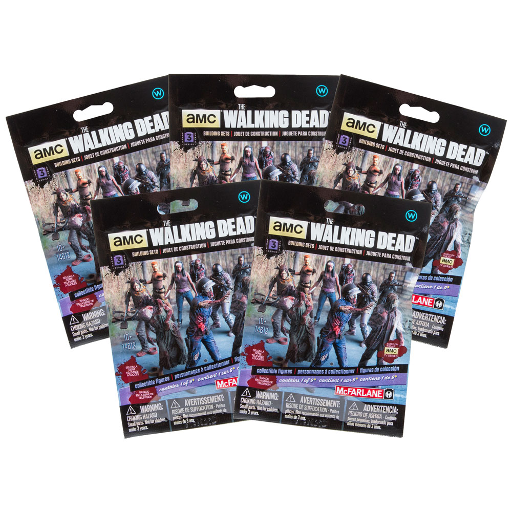 McFarlane Toys Building Sets - The Walking Dead Series 3 - 5 PACK LOT (5 Walker Figures)