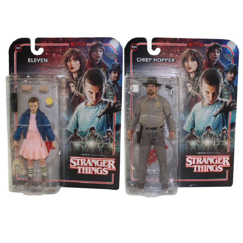 McFarlane Toys Action Figures - Stranger Things - SET OF 2 (Eleven & Chief Hopper)