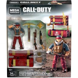 MEGA Construx - Call of Duty Collector Construction Set- ARMORED DIVISION WEAPON CRATE (34 Pc) GFW77
