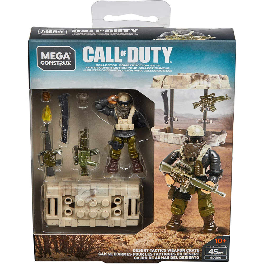 MEGA Construx - Call of Duty Collector Construction Set - DESERT TACTICS WEAPON CRATE (45 Pcs) GDG50