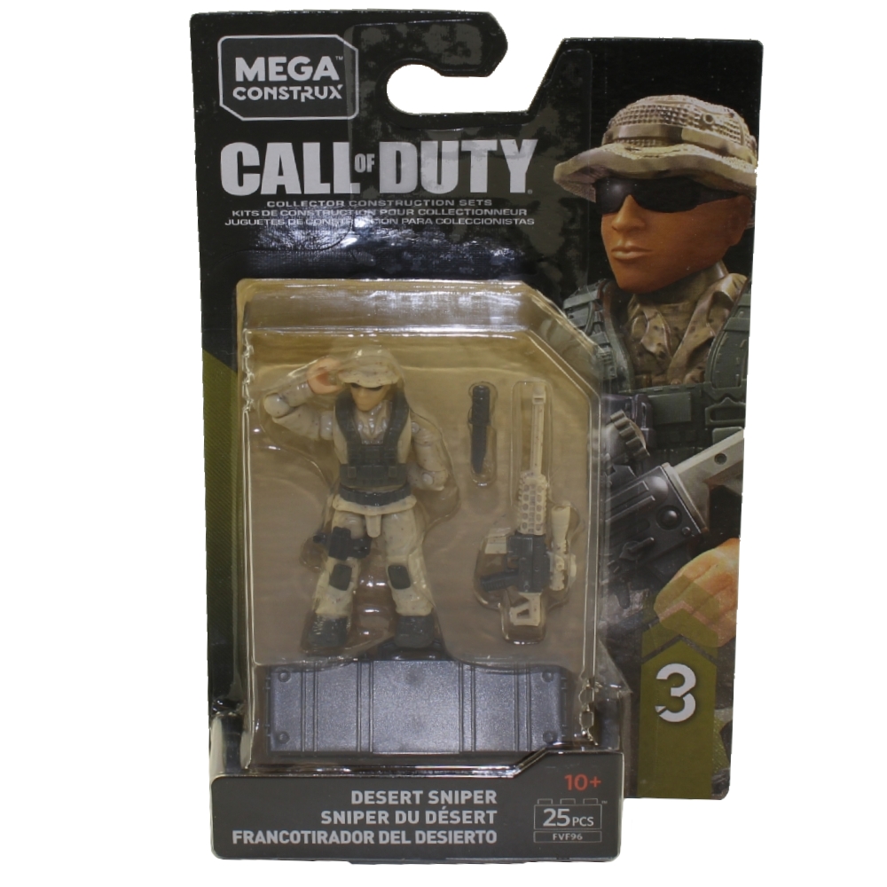 MEGA Construx - Call of Duty Micro Action Figure Building Set - DESERT SNIPER (25 Pieces)