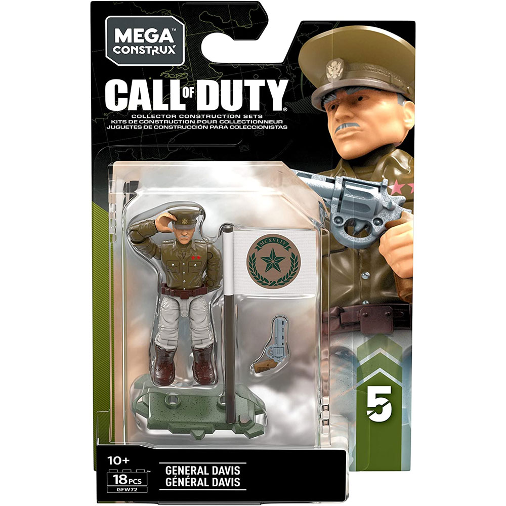 MEGA Construx - Call of Duty Micro Action Figure Building Set S5 - GENERAL DAVIS (18 Pieces) GFW72