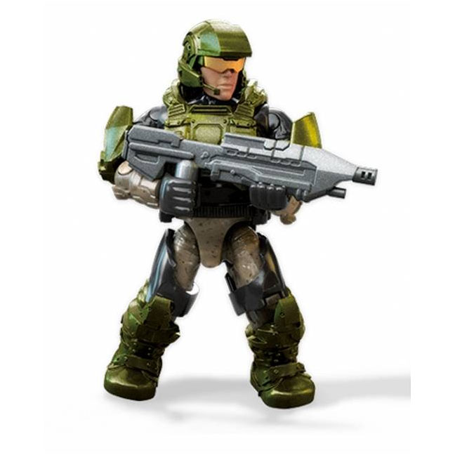 MEGA Construx - Halo: A New Dawn Micro Action Figures - MARINE (Green) w/ Assault Rifle