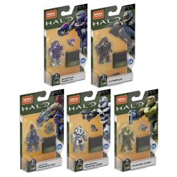 MEGA Construx Halo Infinite S14 Micro Action Figures - SET OF 5 (Hyperius, Jackal, Master Chief +2)