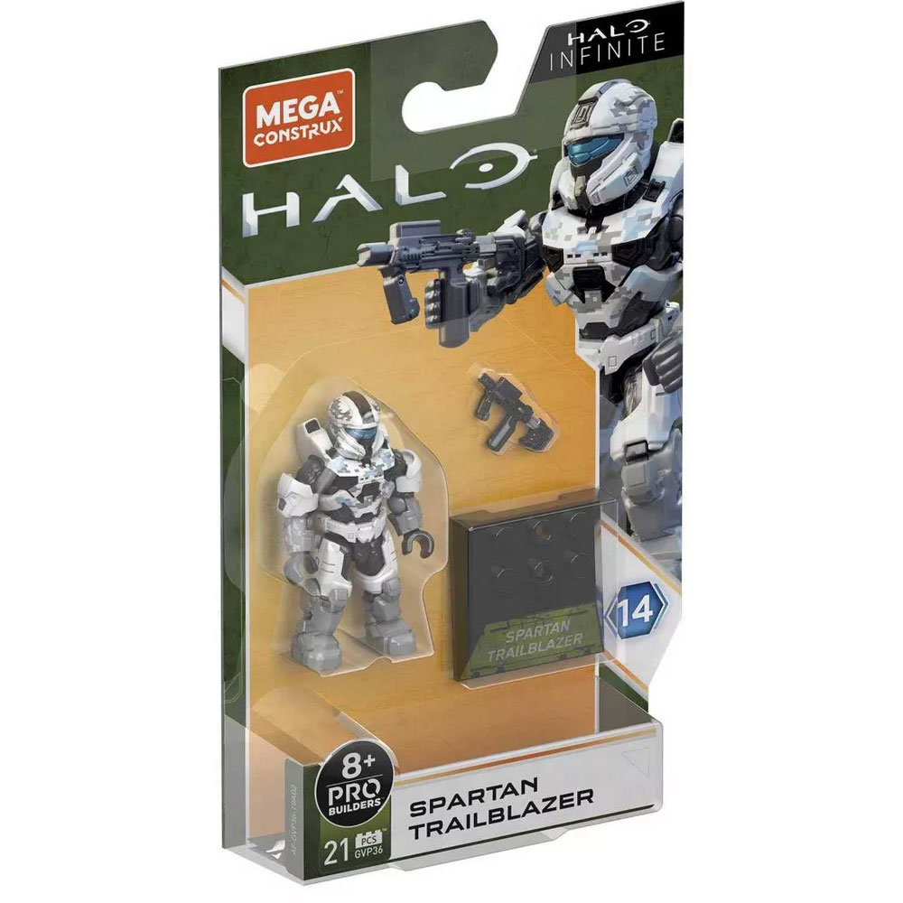 MEGA Construx - Halo Infinite S14 Micro Action Figure - SPARTAN TRAILBLAZER (2 in)(21 Pieces) GVP36