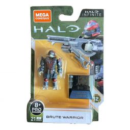 MEGA Construx - Halo Infinite S1 Micro Action Figure - BRUTE WARRIOR (2 inch)(21 Pieces) GNB20
