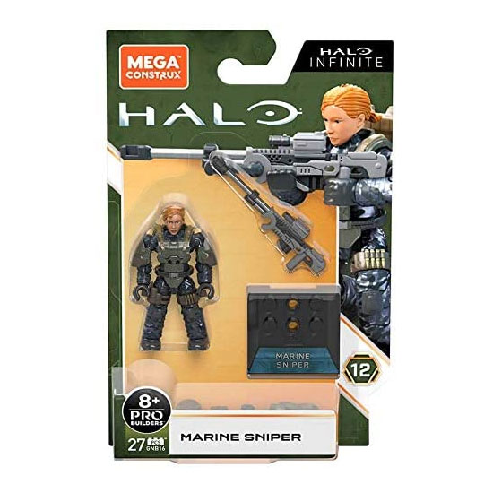 MEGA Construx - Halo Infinite S1 Micro Action Figure - MARINE SNIPER (2 inch)(27 Pieces) GNB16