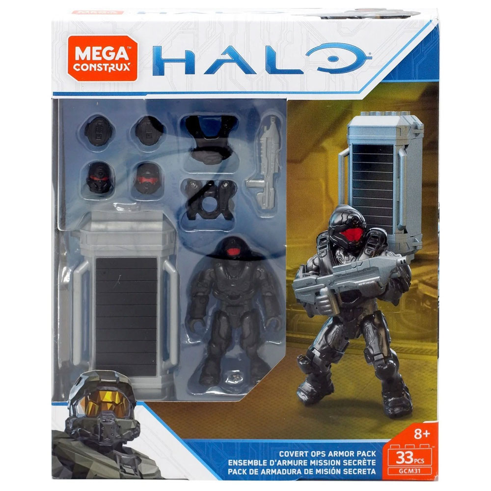 MEGA Construx - Halo Micro Action Figure Set - COVERT OPS ARMOR PACK (33 Pieces) GCM31