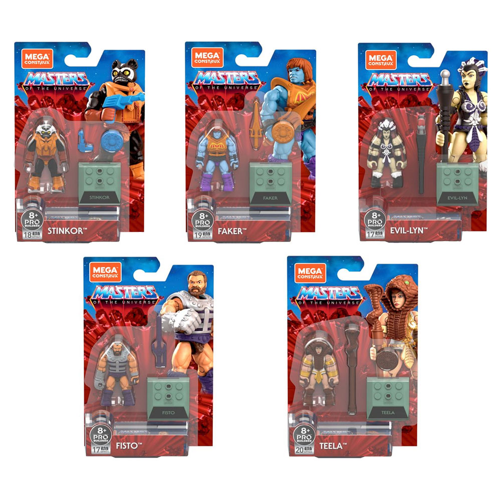 MEGA Construx - Masters of the Universe Micro Action Figures - SET OF 5 (Faker, Leela, Fisto +2)
