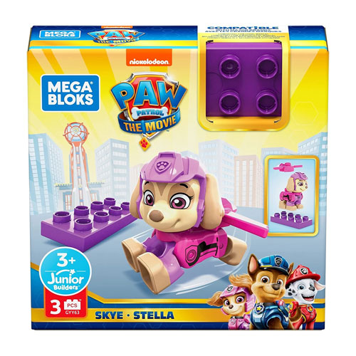 MEGA Construx Junior Builders Paw Patrol Building Set - SKYE (3 Pieces) GYY63