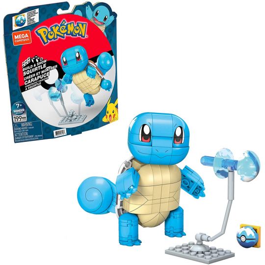 MEGA Pokemon Squirtle Building Toy Kit with 3 Action Figures (379 Pieces)  for Kids