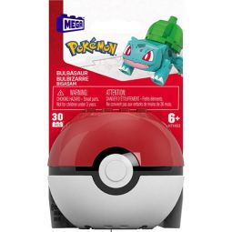 MEGA Construx - Pokemon Pokeball Evergreen S3 Set - BULBASAUR in Poke Ball (30 Pieces)[HTH93]