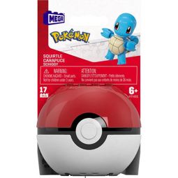 MEGA Construx - Pokemon Pokeball Evergreen S3 Set - SQUIRTLE in Poke Ball (17 Pieces)[HTH95]