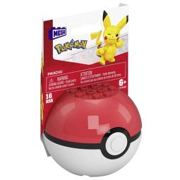 MEGA Construx - Pokemon Pokeball Set - PIKACHU in Poke Ball (16 Pieces) GVK60