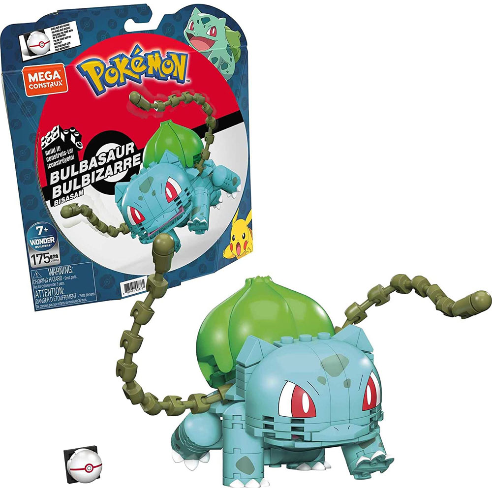 MEGA Construx - Pokemon Buildable Figure Set - BULBASAUR (175 Pieces) GVK83