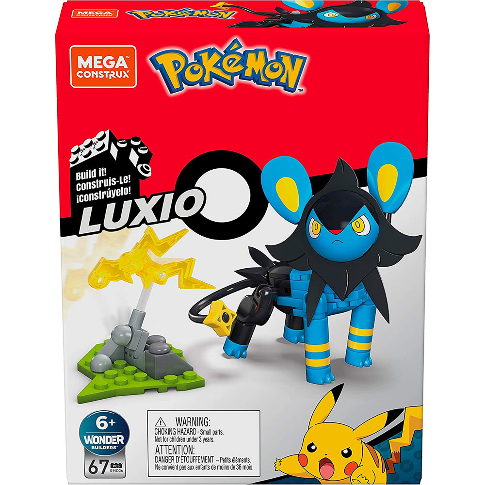 MEGA Construx - Pokemon Buildable Figure Set - LUXIO (67 Pieces) GMD36