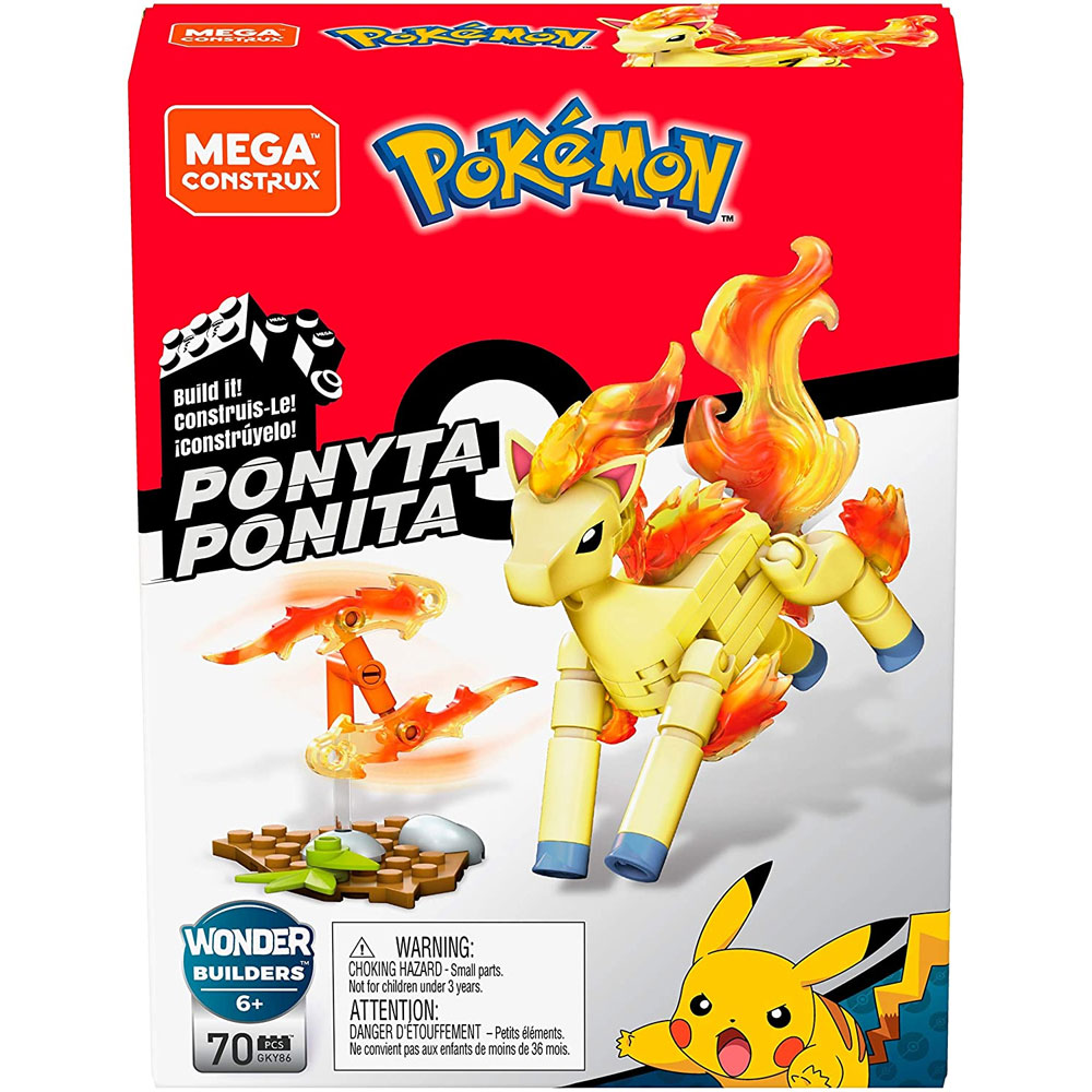 MEGA Construx - Pokemon Buildable Figure Set - PONYTA (70 Pieces) GKY86