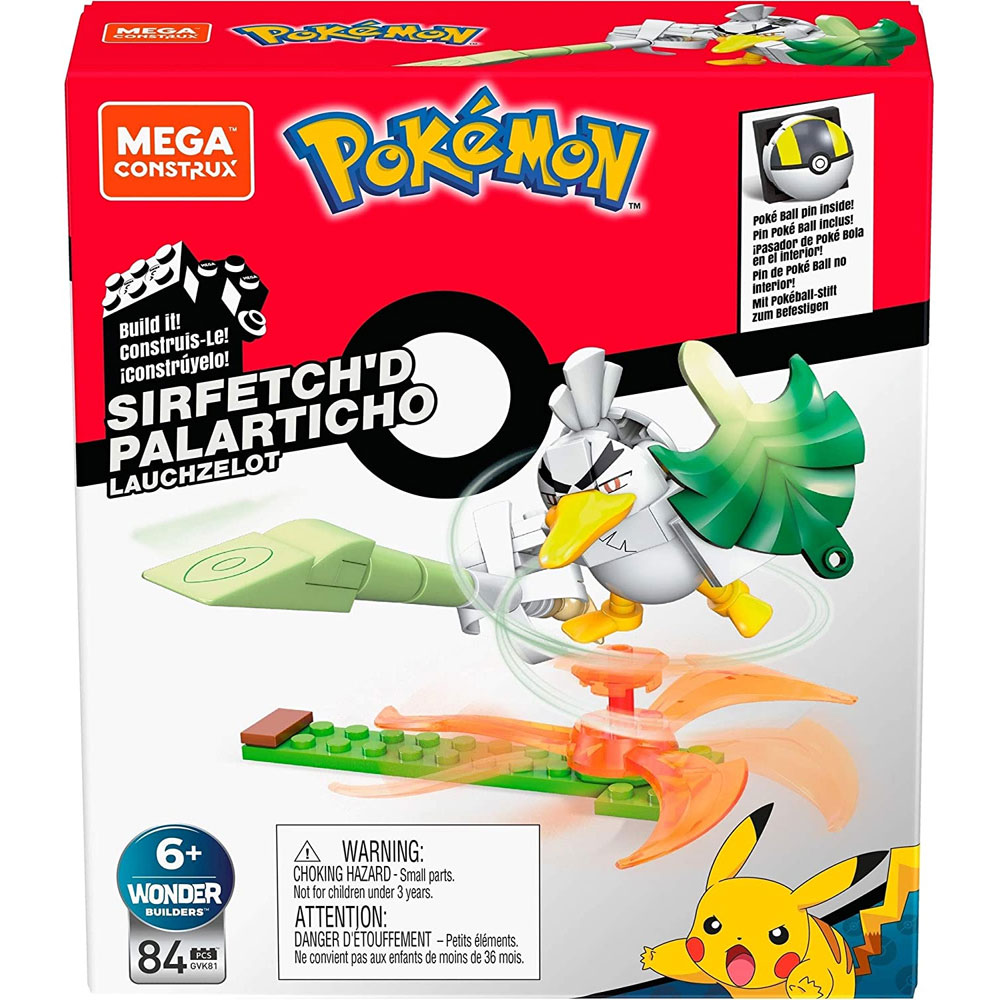 MEGA Construx - Pokemon Buildable Figure Set - SIRFETCH'D (84 Pieces) GVK81