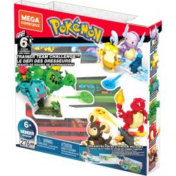 MEGA Construx - Buildable Pokemon Figures Set - TRAINER TEAM CHALLENGE (6 Figures)(276 Pieces) GNV47