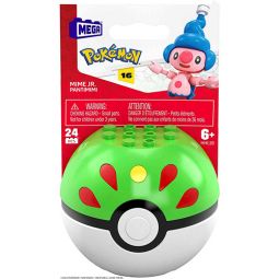 MEGA Pokemon Pokeball Set S16 - MIME JR. in Friend Ball (24 Pieces) HHL19