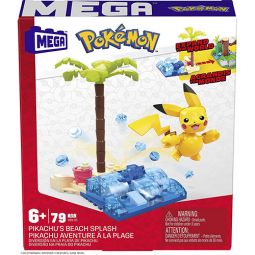 MEGA Pokemon Buildable Figure Set - PIKACHU'S BEACH SPLASH (79 Pieces) HDL76