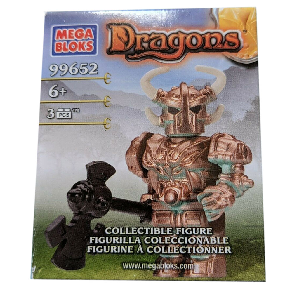 Mega Bloks Dragons Collectible Figure KNIGHT with Axe (3 Pieces
