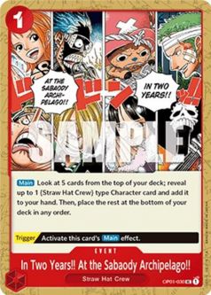 One Piece Card - OP01-030 - In Two Years!! At the Sabaody Archipelago!! [Uncommon]