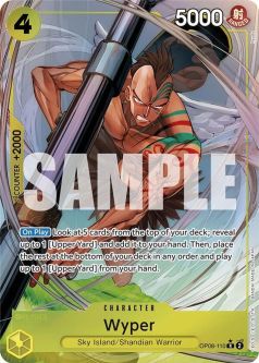 One Piece Card - OP08-110 - Wyper (Parallel) [Rare]