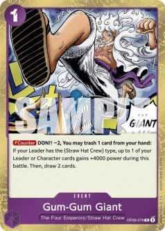 One Piece Card - OP09-078 - Gum-Gum Giant [Rare]