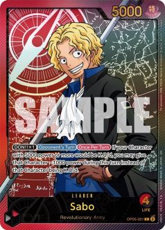 One Piece Card - OP05-001 - Sabo (SP) [Leader]