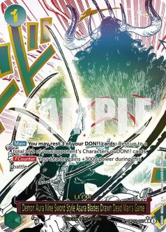 One Piece Card - OP12-037 - Demon Aura Nine Sword Style Asura Blades Drawn Dead Man's Game (Alternat
