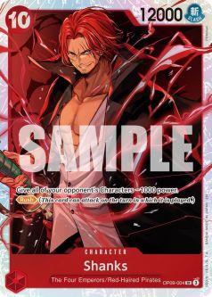 One Piece Card - OP09-004 - Shanks - OP09-004 (Reprint) [Super Rare]