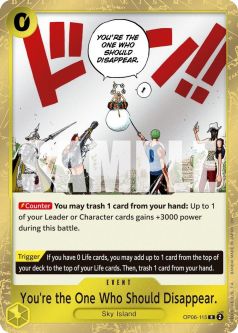 One Piece Card - OP06-115 - You're the One Who Should Disappear (Reprint) [Rare]