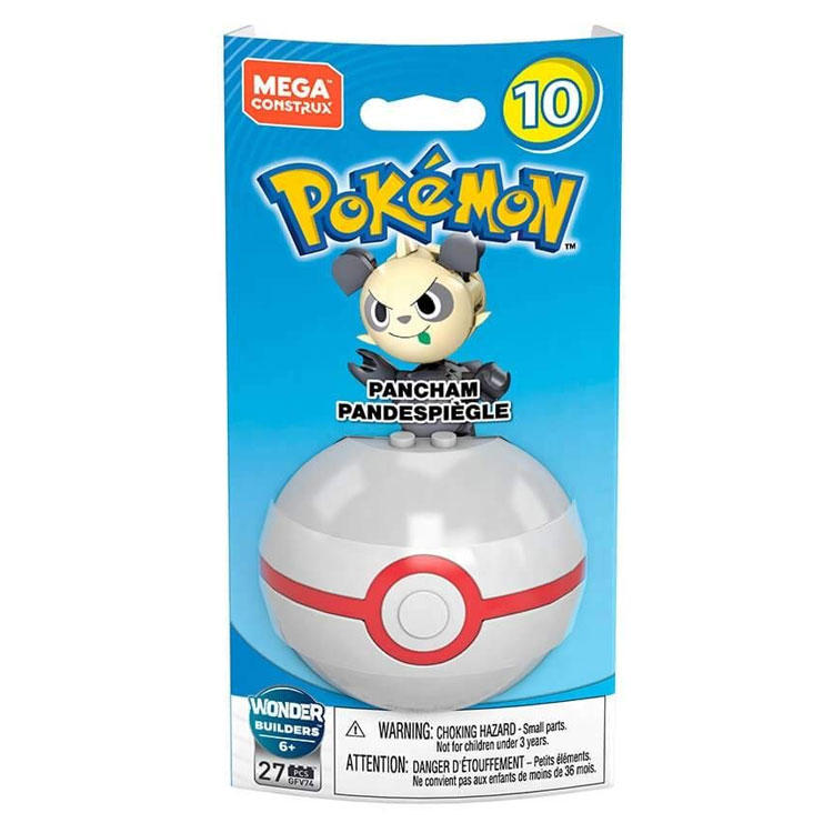 MEGA Construx - Pokemon Pokeball Set S10 - PANCHAM in Premier Ball (27 Pieces)