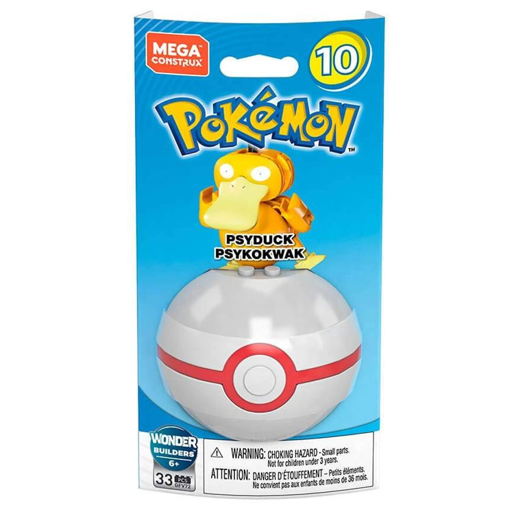 MEGA Construx - Pokemon Pokeball Set S10 - PSYDUCK in Premier Ball (33 Pieces)
