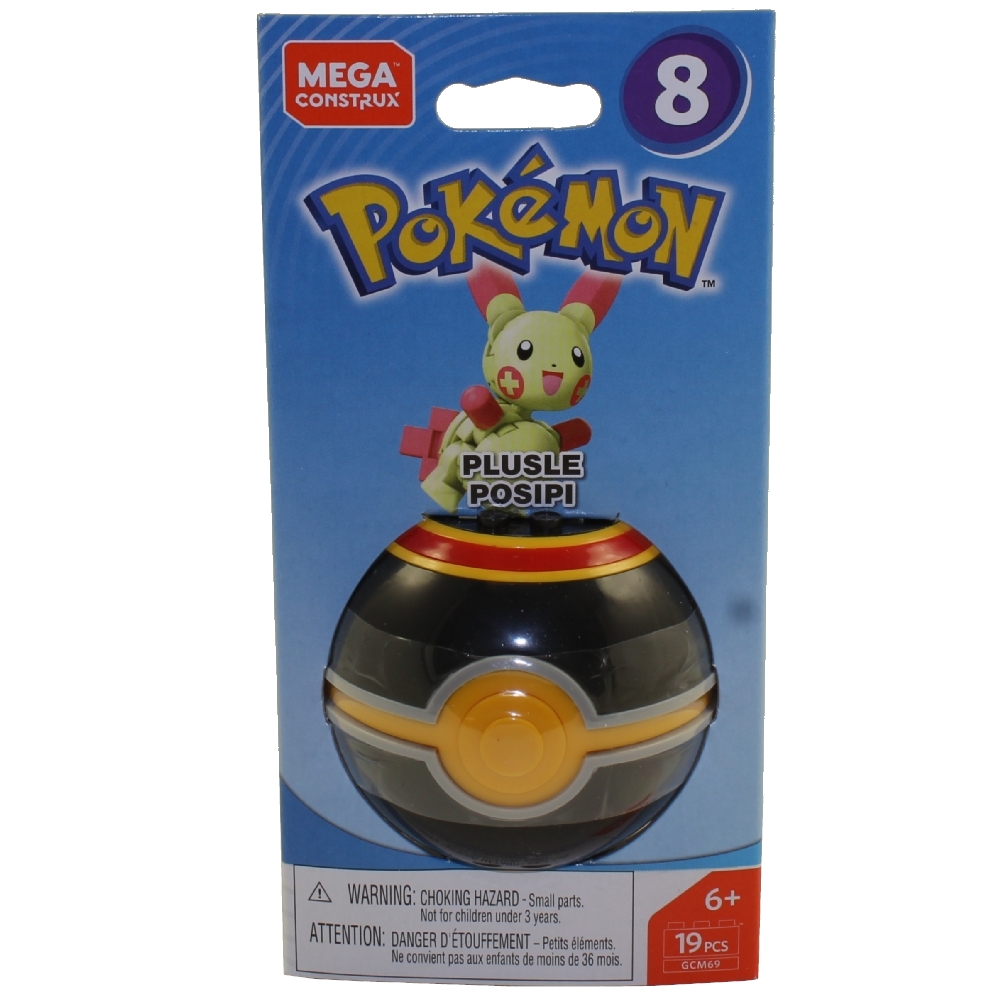 MEGA Construx - Pokemon Pokeball Set S8 - PLUSLE in Luxury Ball (19 Pieces)