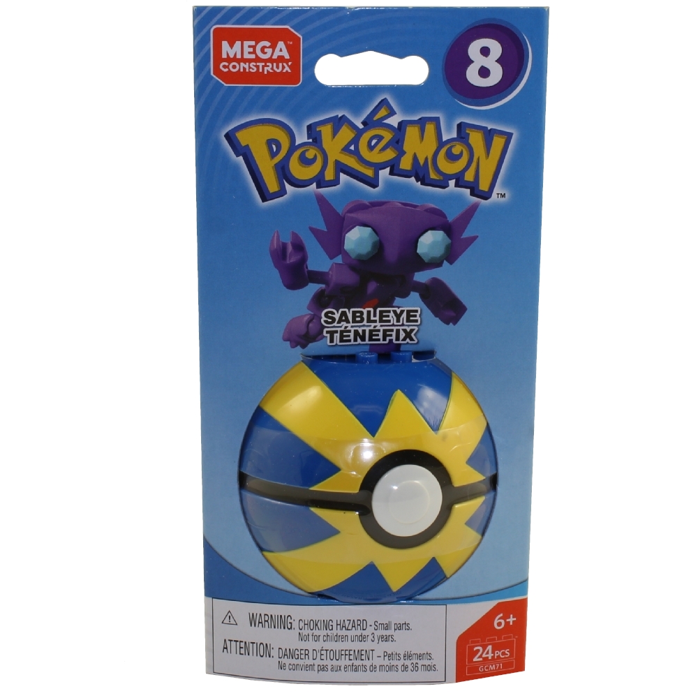 MEGA Construx - Pokemon Pokeball Set S8 - SABLEYE in Quick Ball (24 Pieces)