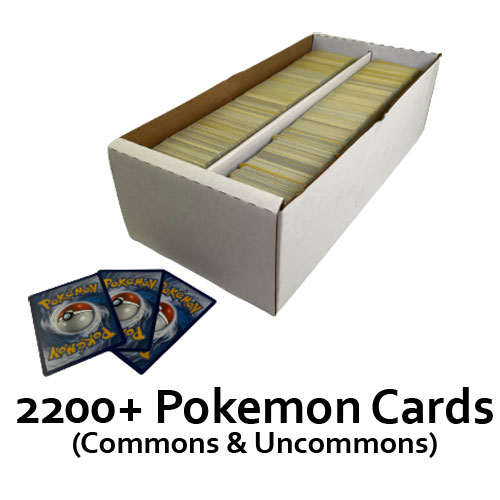 Pokemon Cards - 2200+ Commons & Uncommons - Mixed Card Lot