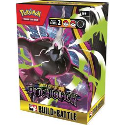 Pokemon Cards - Mega Evolution Pitch Black Build & Battle BOX (4 Packs, 40-Card Deck & More)