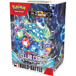 Pokemon Cards - S&V: Stellar Crown Build & Battle BOX (4 Packs, 40-Card Deck & More)