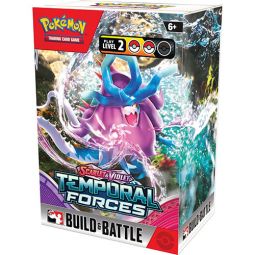 Pokemon Cards - S&V: Temporal Forces Build & Battle BOX (4 Boosters, 40-Card Deck & More)