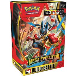 Pokemon Cards - Mega Evolution Build & Battle BOX (4 Packs, 40-Card Deck & More)