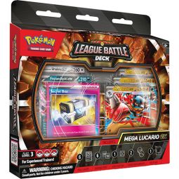 Pokemon Cards - League Battle Deck - MEGA LUCARIO EX (60-Card Deck & More)