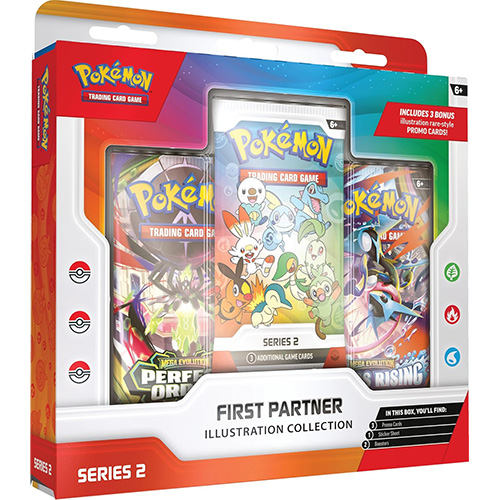 Pokemon Cards - First Partner Series 2 - ILLUSTRATION COLLECTION [3 Booster Packs & 1 Sticker Sheet]