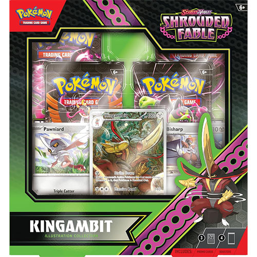 Pokemon Cards - Shrouded Fable Illustration Collection Box - KINGAMBIT [4 Packs & 3 Foils]